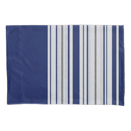 Blauer und weißer Pillowcase mit schwarzen Akzente Kissenbezug