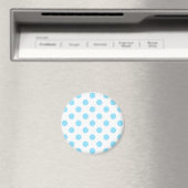 Blauer und weißer Polka Magnet (In Situ (Geschirrspüler))