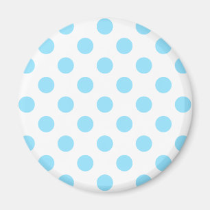 Blauer und weißer Polka Magnet