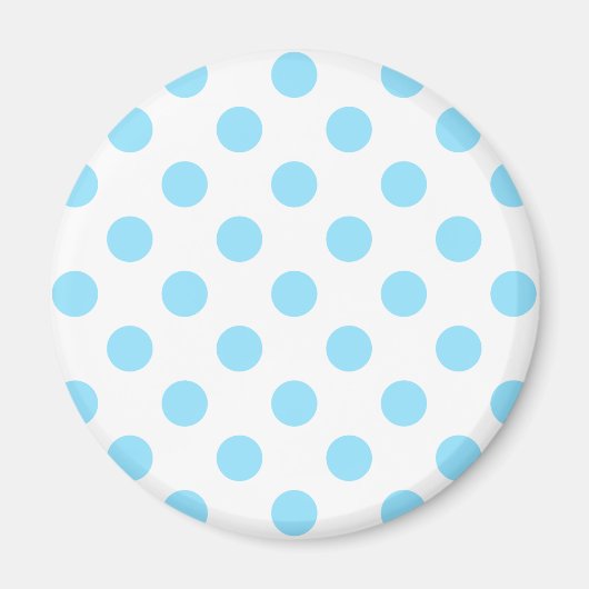 Blauer und weißer Polka Magnet (Vorne)