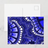 Blauer und weißer Remix Postkarte (Vorne/Hinten)