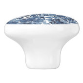 Blauer und weißer Schmetterling Keramikknauf (Seitenansicht)