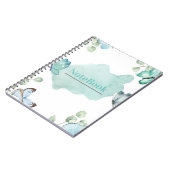 Blauer und weißer Schmetterlingsspiral (80 P.) Notizblock (Linke Seite)