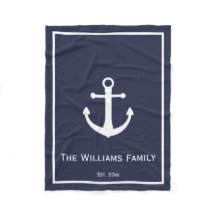 Blauer und weißer Seemitternachtsanker