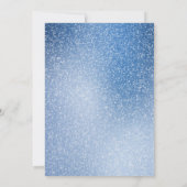 Blauer und weißer Speck, Party einladen Ankündigung (Rückseite)