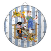 Blauer und weißer Streifen in der Bauweise Dartscheibe (vorne)