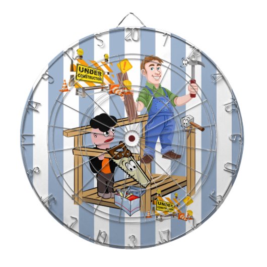 Blauer und weißer Streifen in der Bauweise Dartscheibe (vorne)