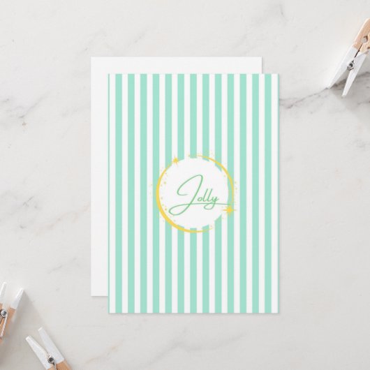 Blauer und weißer Streifen Jolly Holiday (Vorderseite/Rückseite Beispiel)