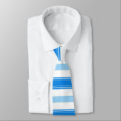 Blauer und weißer Streifen Krawatte (Gebunden)