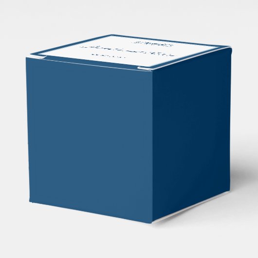 Blauer und weißer Streifen mit Blumenakzept Geschenkschachtel (Vorderseite)