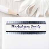 Blauer und weißer Streifen - Rücksendeadresse (Insitu)