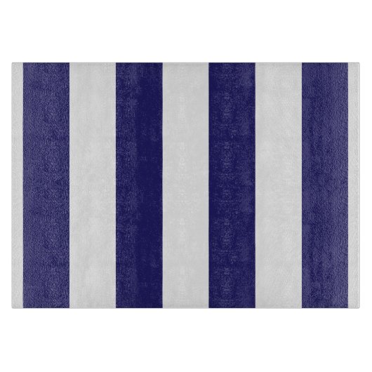 Blauer und weißer Streifen Schneidebrett (Vorderseite)