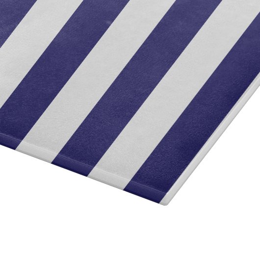 Blauer und weißer Streifen Schneidebrett (Ecke)