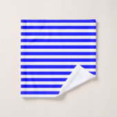 Blauer und weißer Streifen Set Handtuch (Waschlappen)
