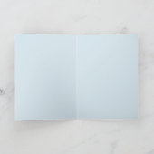 Blauer und weißer Swirl, abstrakter Designblock Karte (Innenseite)