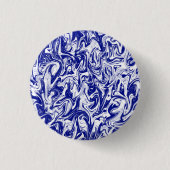 Blauer und weißer Swirl Button (Vorderseite)