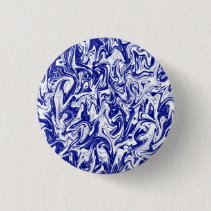 Blauer und weißer Swirl Button