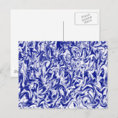 Blauer und weißer Swirl Postkarte (Vorne/Hinten)