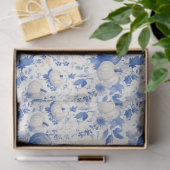 Blauer und weißer Toile Halloween Seidenpapier (Geschenk)