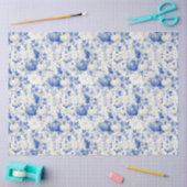 Blauer und weißer Toile Halloween Seidenpapier (Basteln)