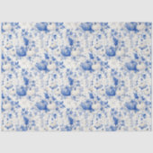 Blauer und weißer Toile Halloween Seidenpapier (Vorderseite)