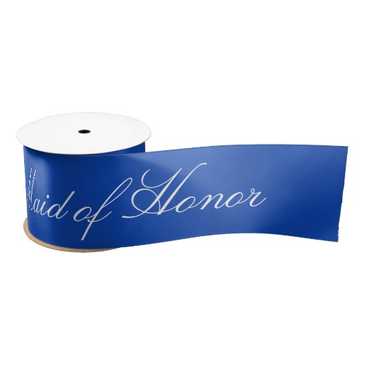 Blauer und weißer Trauzeugin Satinband (Spule)