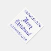 Blauer und weißer Weihnachtsbaum Gingerbread Mann  Serviette (Ecke)