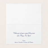 Blauer und weißer Weihnachtsfoto (Innenseite Aufgefaltet)