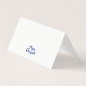 Blauer und weißer Weihnachtsfoto (Rückseite)