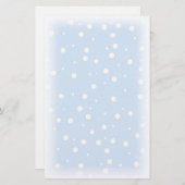 Blauer und weißer Weihnachtsschnee Briefpapier (Vorne/Hinten)