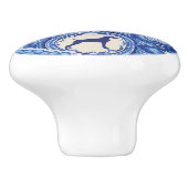 BLAUER UND WEISSER WEIM KERAMIK-GRIFF KERAMIKKNAUF (Seitenansicht)