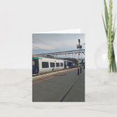 Blauer und weißer Zug Karte (Vorderseite)