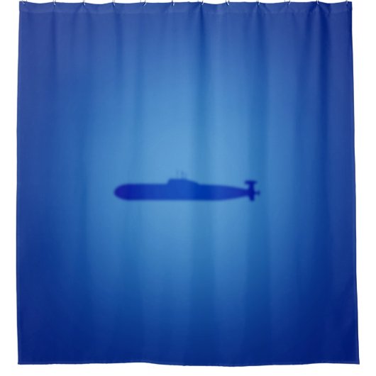 Blauer Untergrund Duschvorhang (Vorderseite)