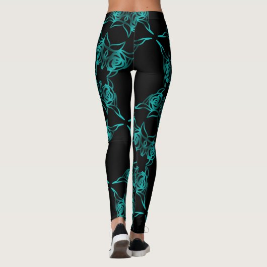 Blauer Urglasbruch Leggings (Rückseite)