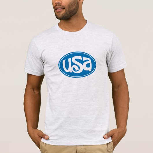 Blauer USA-Logo T - Shirt (Vorderseite)