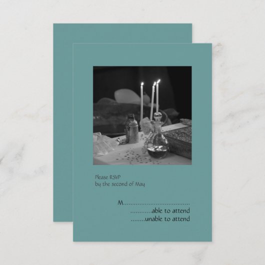 Blauer Vaftisi UAWG RSVP Karte (Vorne/Hinten)