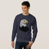 Blauer Valentine-inspirierte Adler-Strickjacke Sweatshirt (Vorne ganz)