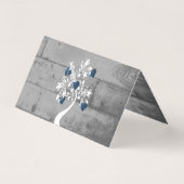 Blauer Valentinerharzenbaum Faltkarte (Rückseite)