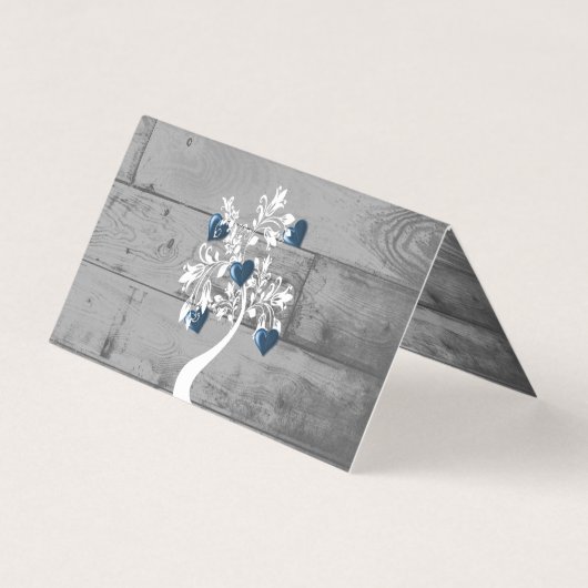 Blauer Valentinerharzenbaum Faltkarte (Rückseite)