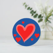 Blauer Valentinstag Hochzeitseinladung Einladung (Stehend Vorderseite)