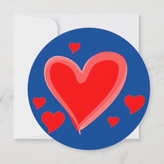 Blauer Valentinstag Hochzeitseinladung Einladung (Vorderseite)