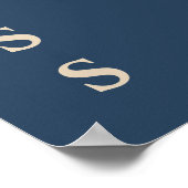 Blauer/Vanilla-Familienname Foto Anzeigenposter Poster (Ecke)