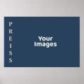 Blauer/Vanilla-Familienname Foto Anzeigenposter Poster (Vorne)