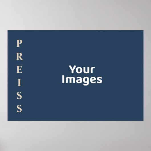 Blauer/Vanilla-Familienname Foto Anzeigenposter Poster (Vorne)