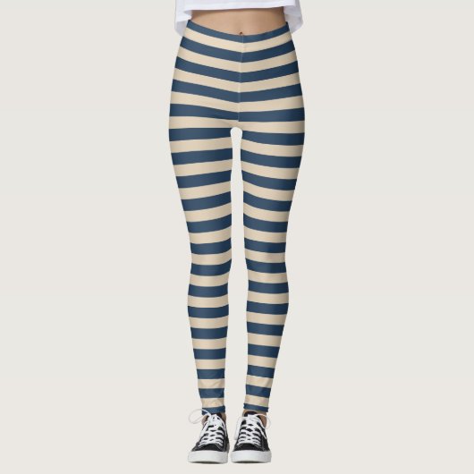 Blauer Vanilla Streifen Leggings (Vorderseite)