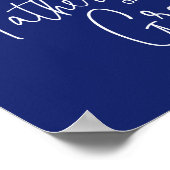 Blauer Vater der Groom-Gedenkstätte Hochzeit Poster (Ecke)