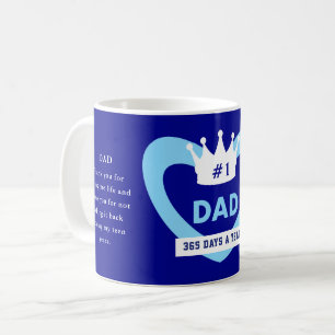 Blauer Vatertag gekrönter Kaffeebecher Kaffeetasse