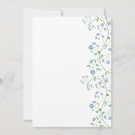 Blauer Venenpass Einladungskarte (Rückseite)