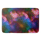 Blauer, verchromte Schuppen auf Lachs Badematte (Vorderseite)