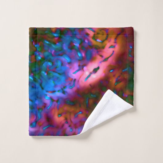 Blauer, verchromte Schuppen auf Lachs Badhandtuch Set (Waschlappen)